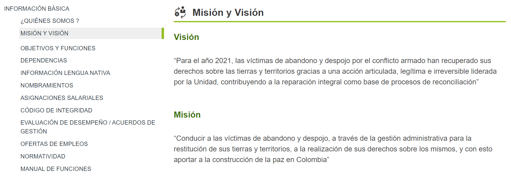 Imagen página misión y visión