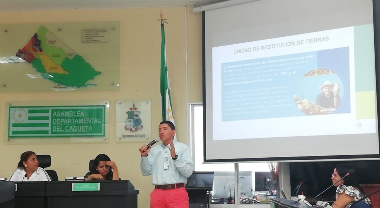 La Asamblea Departamental de Caquetá conoció los avances de la política de Restitución de Tierras
