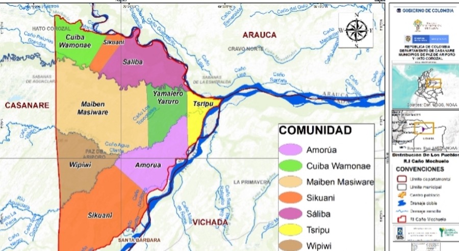 A través de medida cautelar la Unidad de Restitución de Tierras solicitó la protección territorial del resguardo indígena “Caño Mochuelo” en Casanare