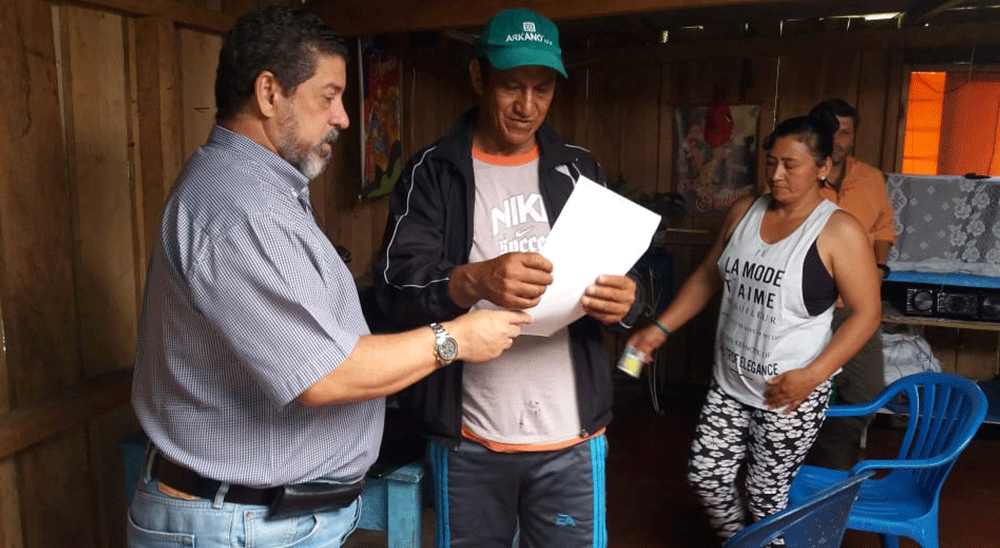 Familia restituida de Cajibío (Cauca), regresó al predio La Laguna