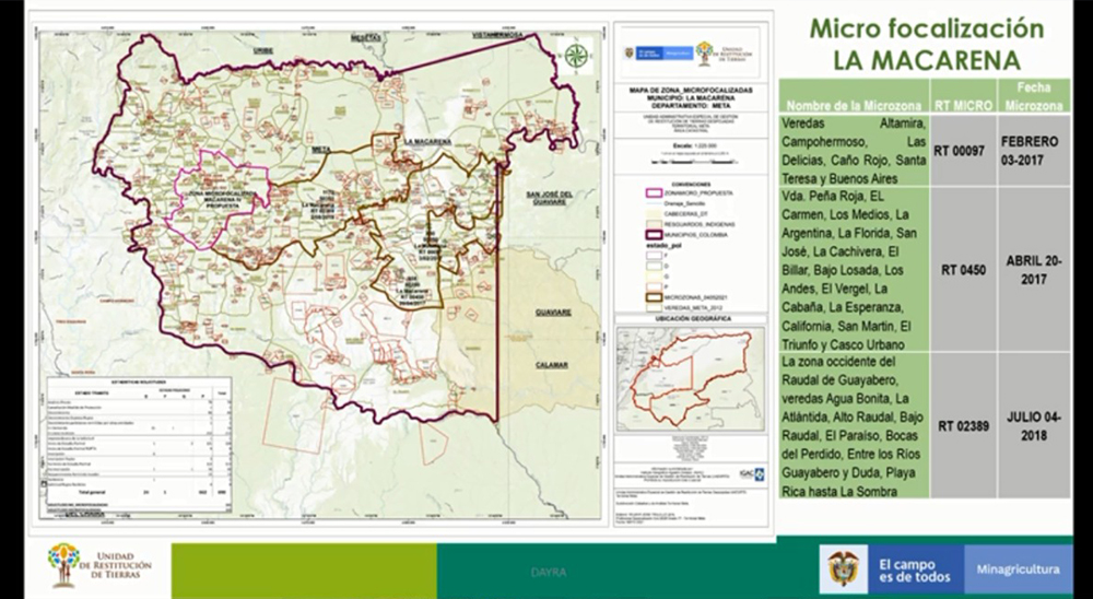 Fuerza Pública garantiza seguridad para llevar la restitución de tierras a la zona rural de La Macarena, Meta