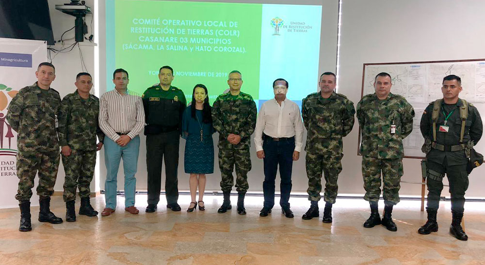 Unidad de Restitución Tierras (URT), recibió aval de la fuerza Pública para intervenir el 100% de Casanare 