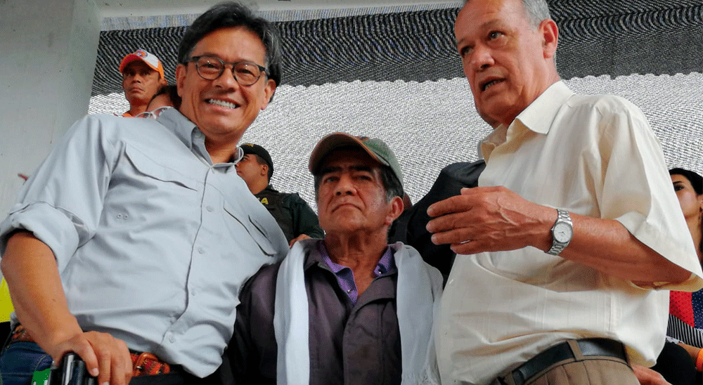  nullSegundo ocupante de restitución de tierras y restituido se encuentran con el Presidente Duque y le cuentan su caso de reconciliación 