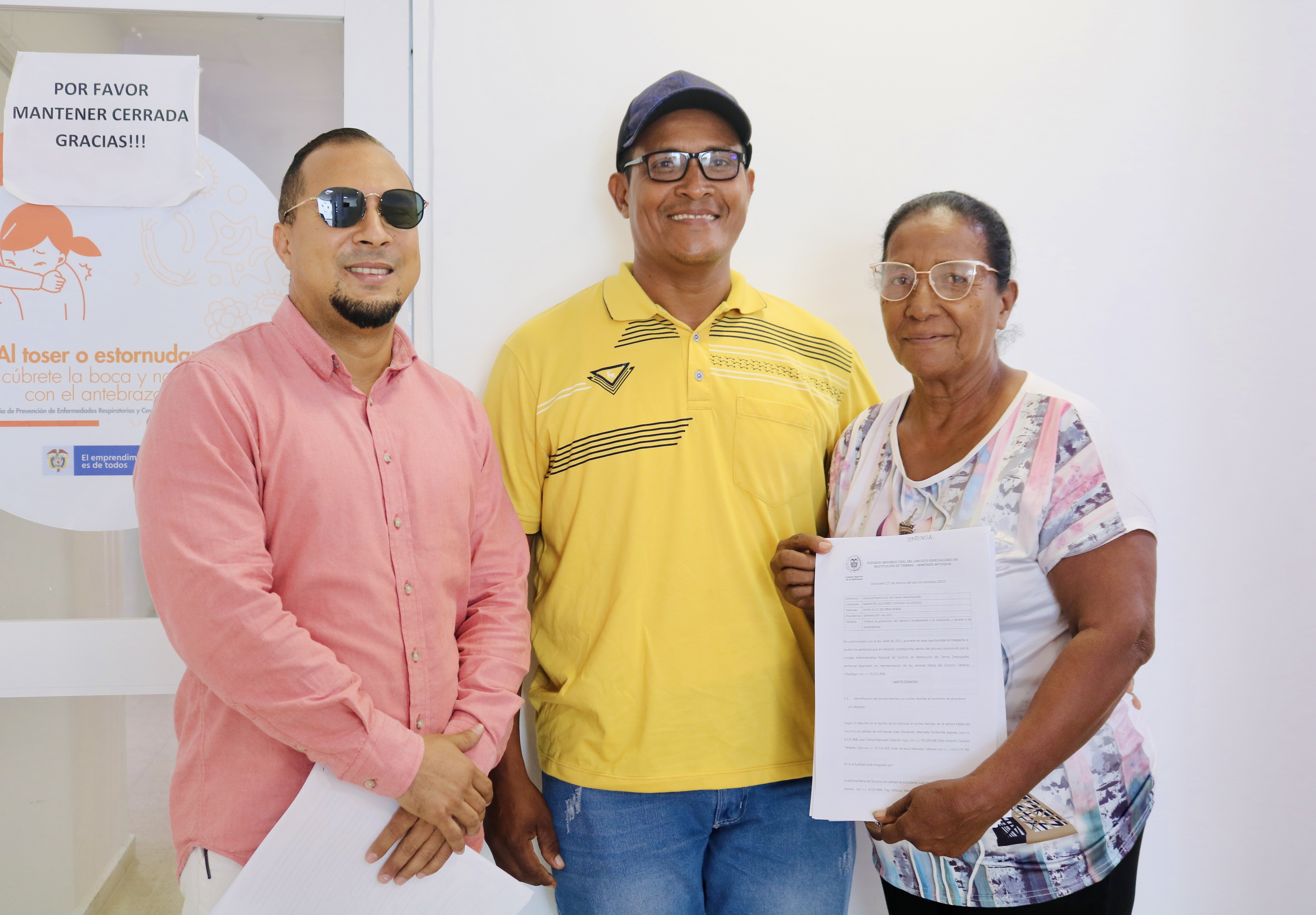 Más de 15 hectáreas ubicadas en el corregimiento El Tomate fueron entregadas por la URT. Estas se suman a las más de 16.000 hectáreas que han sido restituidas en 15 municipios urabaenses y del Darién.